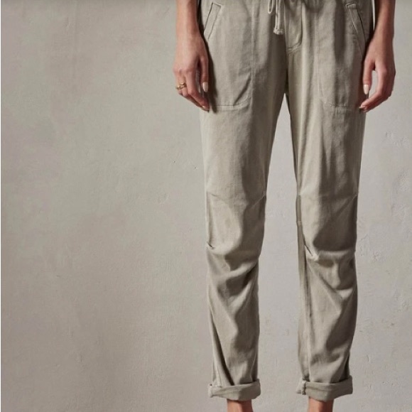 JAMES PERSE Soft Utility Drape Pant •cotton blend• twill •jersey - Picture 2 of 4